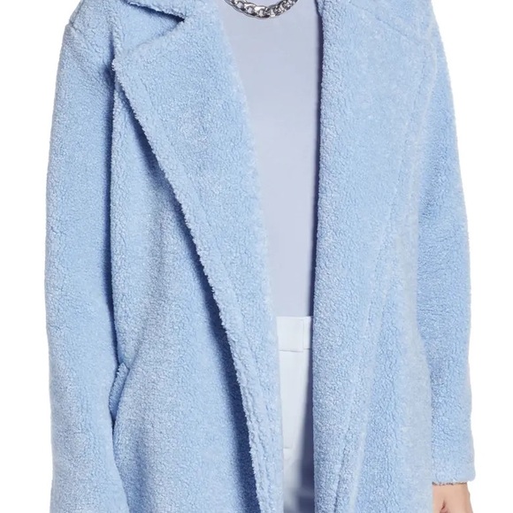 Something Navy Light Blue Teddy Jacket - Picture 3 of 4